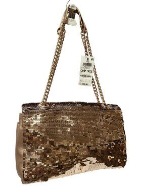 I.N.C. International Concepts Glitzy Rose Gold Sequined Ajae Cross-body Bag
